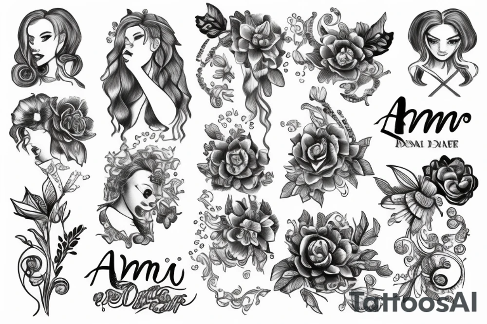 name Anna tattoo idea