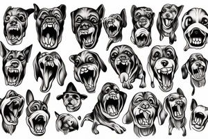 Dog teeth evil tattoo idea
