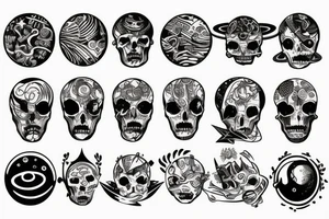 the parade of planets tattoo idea