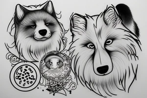 samoyed dog tattoo idea