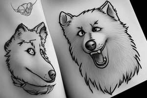 samoyed dog tattoo idea