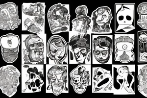 an a thinking guy tattoo idea