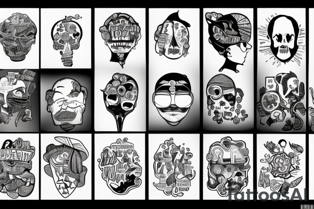 an a thinking guy tattoo idea