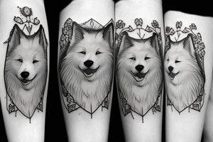 samoyed dog tattoo idea
