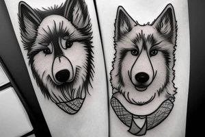 samoyed dog tattoo idea