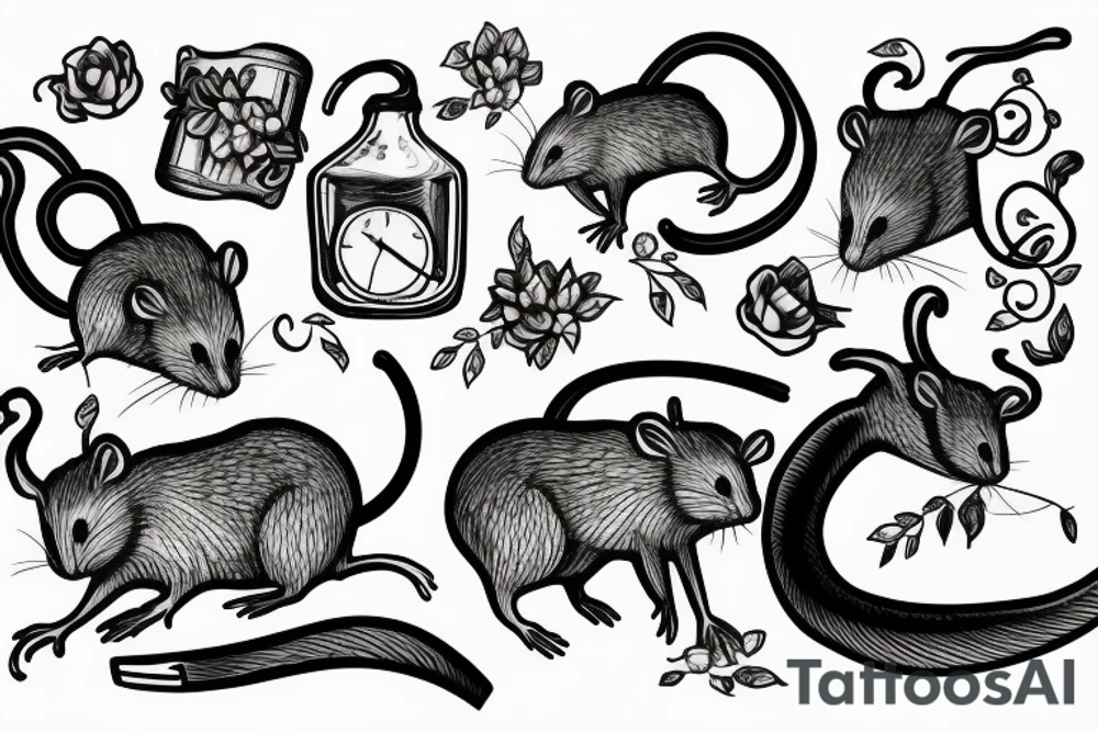 a rat tattoo idea