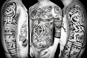 Only text Friends&Family tattoo idea