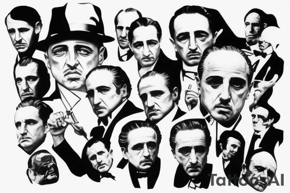 tattoo on the theme of the movie *The Godfather* tattoo idea