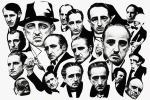 tattoo on the theme of the movie *The Godfather* tattoo idea