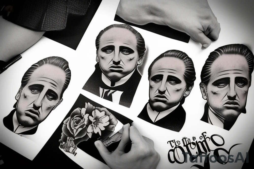 tattoo on the theme of the movie *The Godfather* tattoo idea