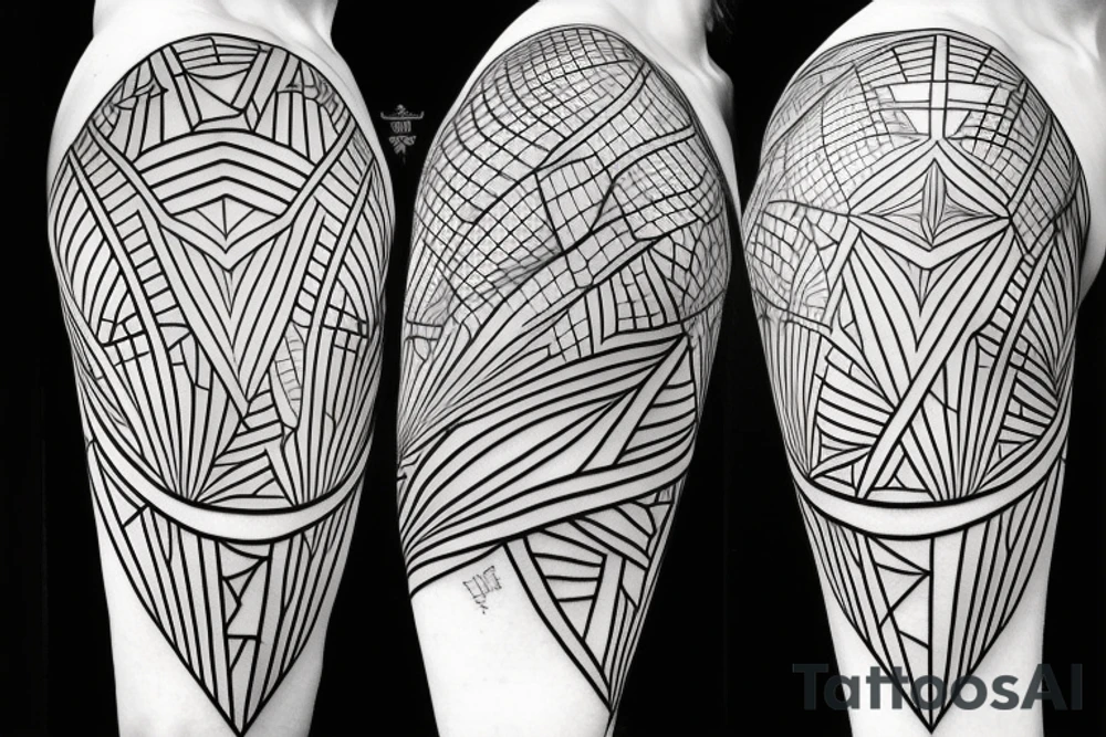 katana with secret geometry tattoo idea