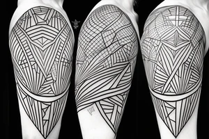 katana with secret geometry tattoo idea