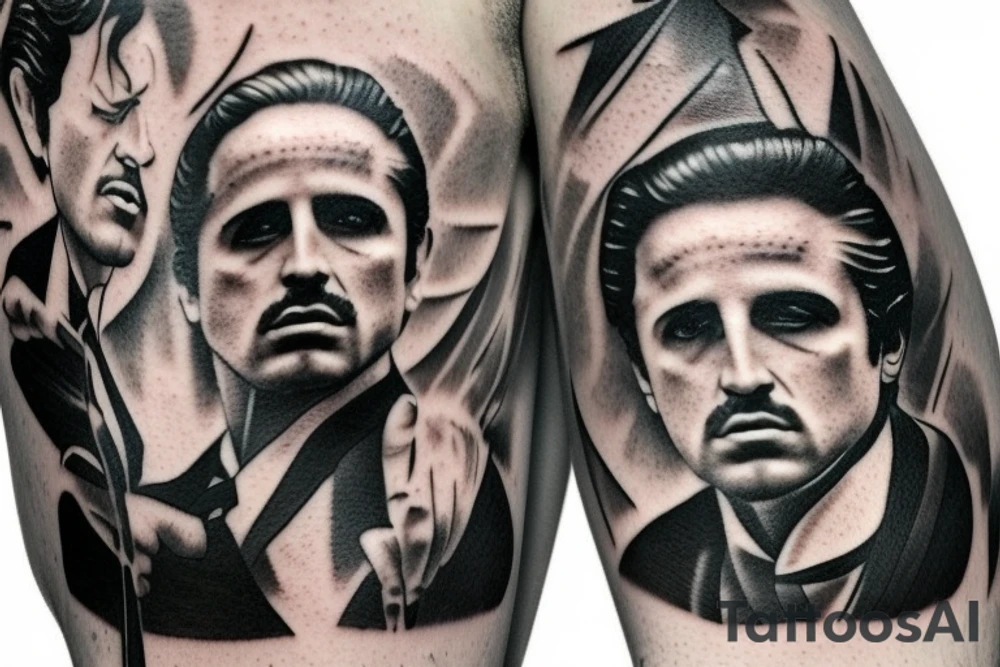 tattoo on the theme of the movie *The Godfather* tattoo idea