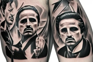 tattoo on the theme of the movie *The Godfather* tattoo idea