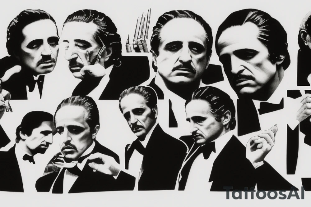 tattoo on the theme of the movie *The Godfather* tattoo idea