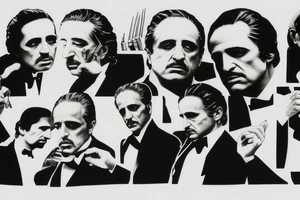 tattoo on the theme of the movie *The Godfather* tattoo idea