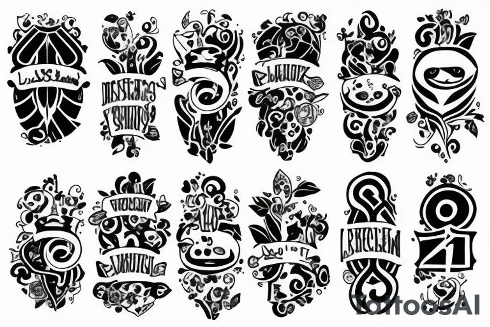 lucas name and cute design tattoo idea