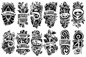 lucas name and cute design tattoo idea