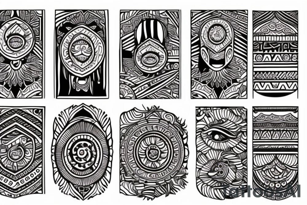 Indian tribal design with British influence tattoo idea