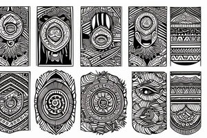 Indian tribal design with British influence tattoo idea