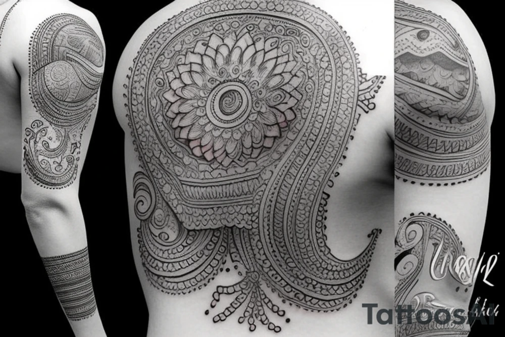 Indian classical music tattoo idea
