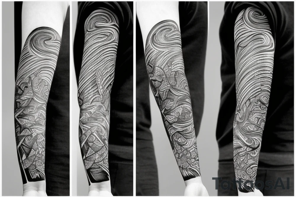 Abstract creature tattoo idea