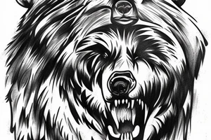 War bear with ak-74 tattoo idea