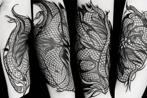 Abstract creature tattoo idea