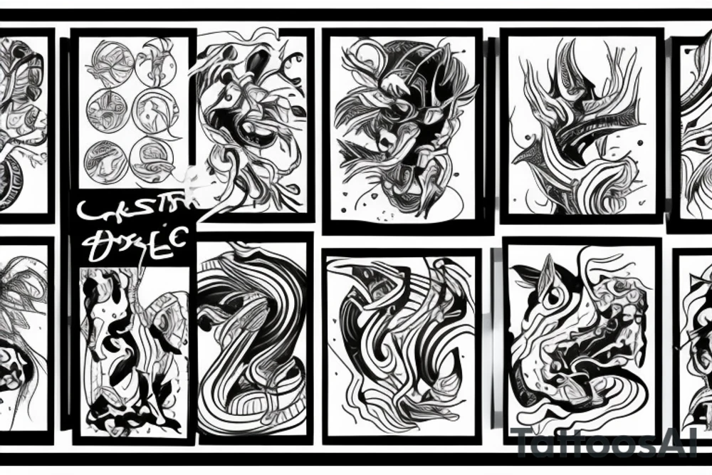 Abstract creature tattoo idea
