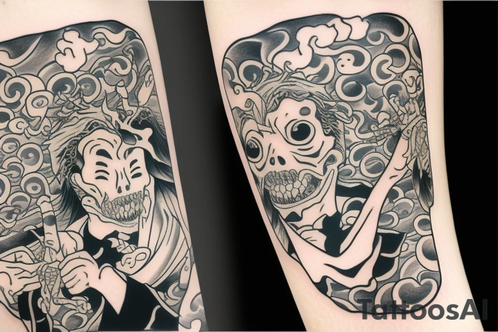 Japanese shinigami tattoo idea