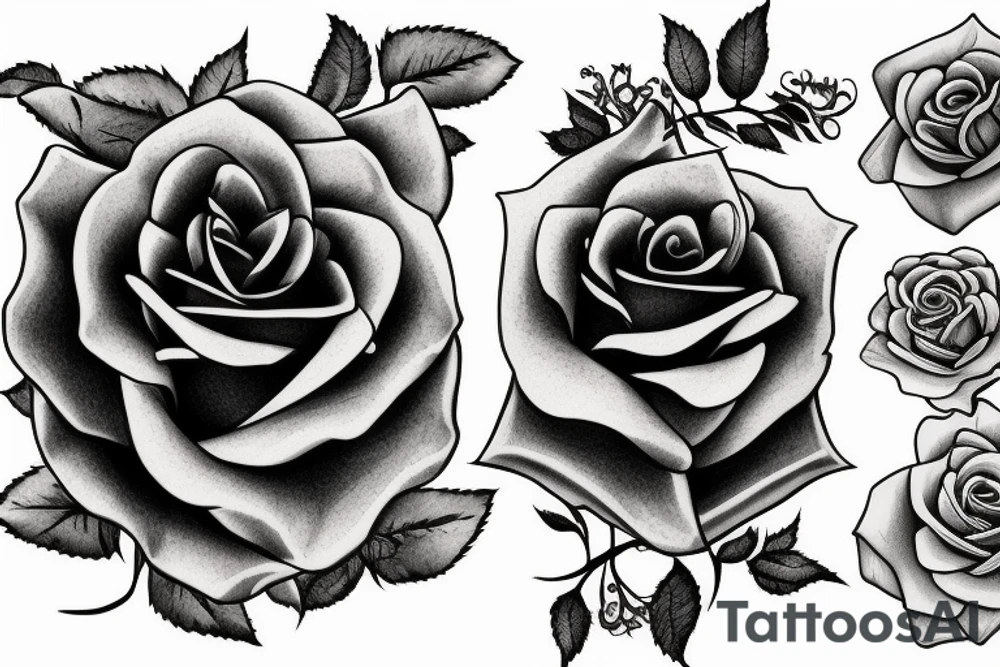 rose on the nand tattoo idea