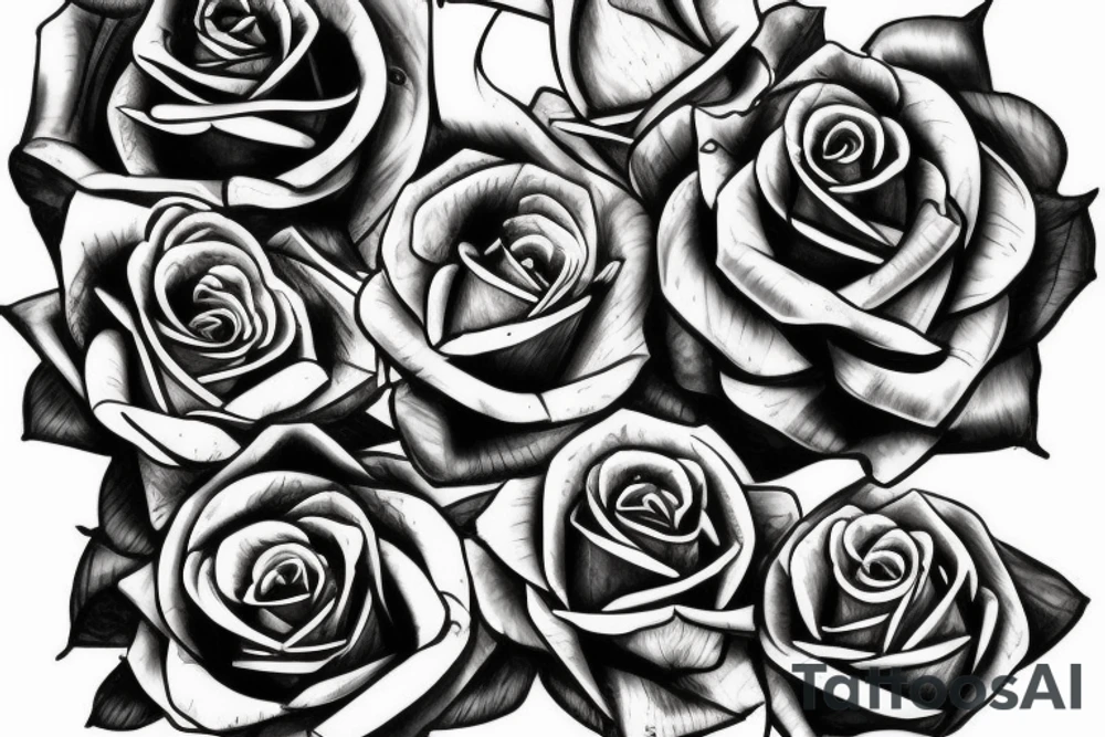 1 rose on the nand tattoo idea