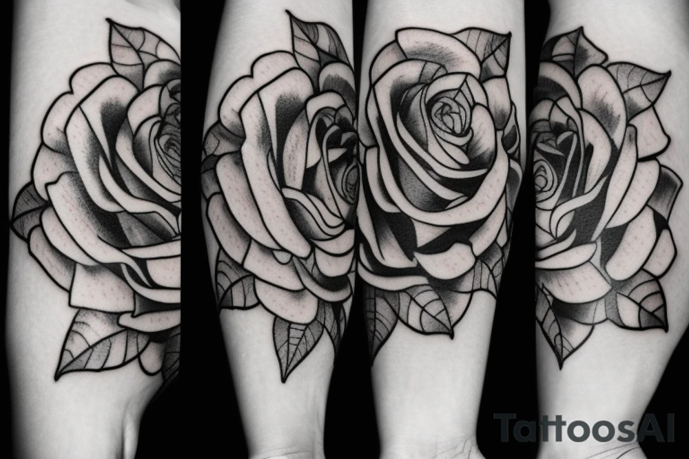 1 rose on the nand tattoo idea
