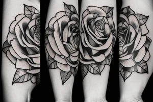 1 rose on the nand tattoo idea