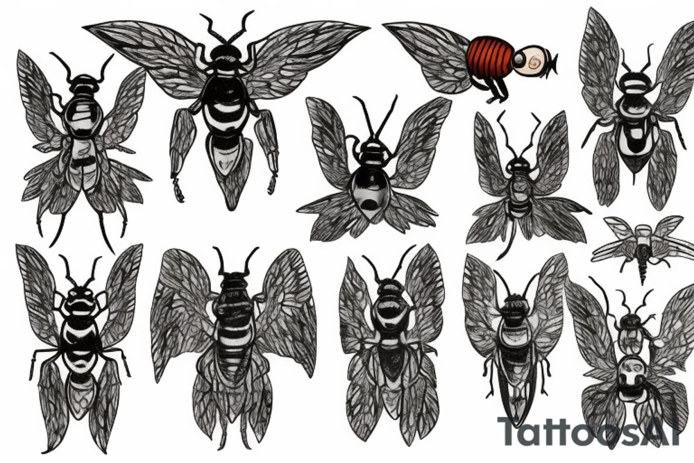 beetle angel tattoo idea