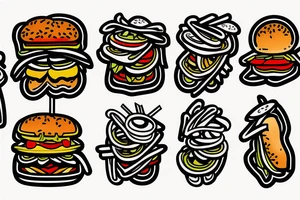 jesus eating burgers tattoo idea