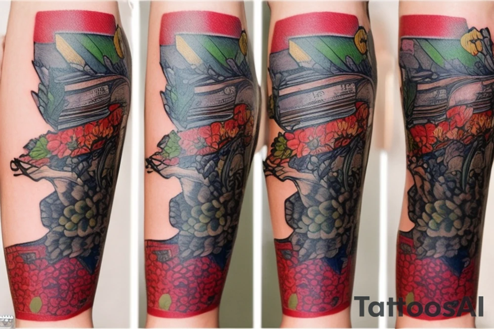Монстр с длинными конечностями, пустые глаза, гуманоидные существа tattoo idea