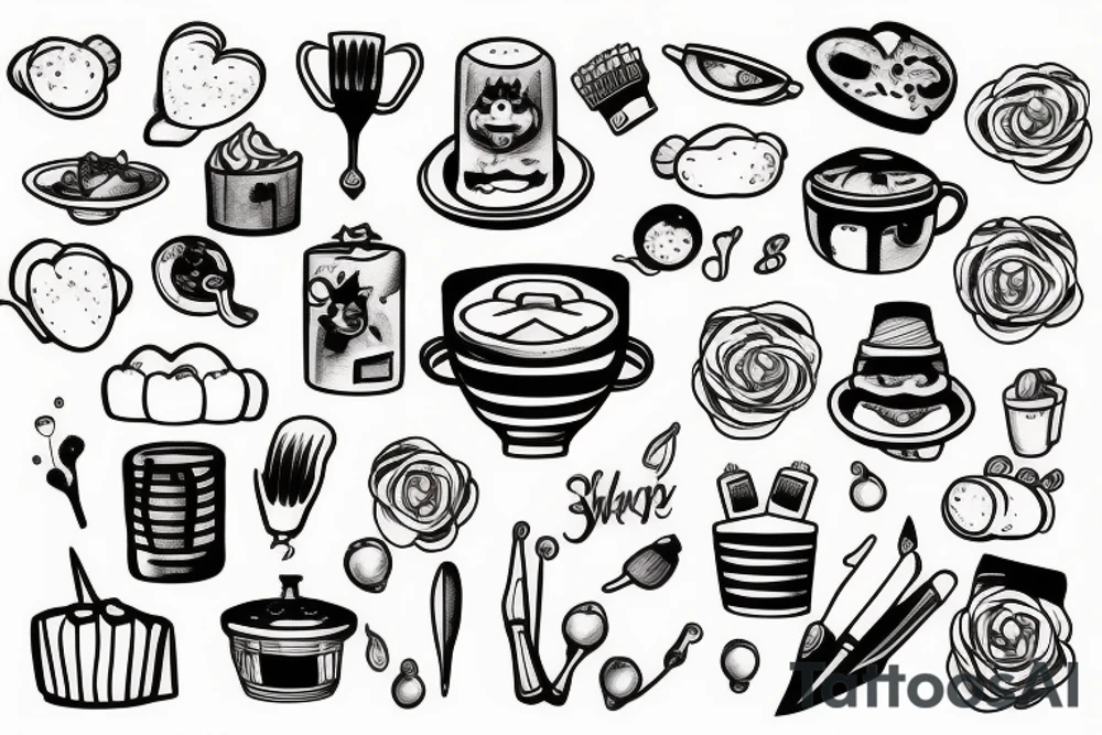 Funny cook tattoo idea