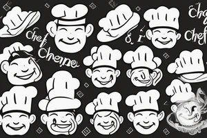 a wide-smiling chef tattoo idea