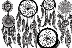 dream catcher with butterflies tattoo idea