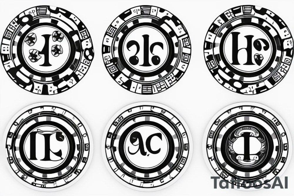 poker chip with four leaf clover at the centre tattoo idea poker chip with four leaf clover at the centre tattoo idea