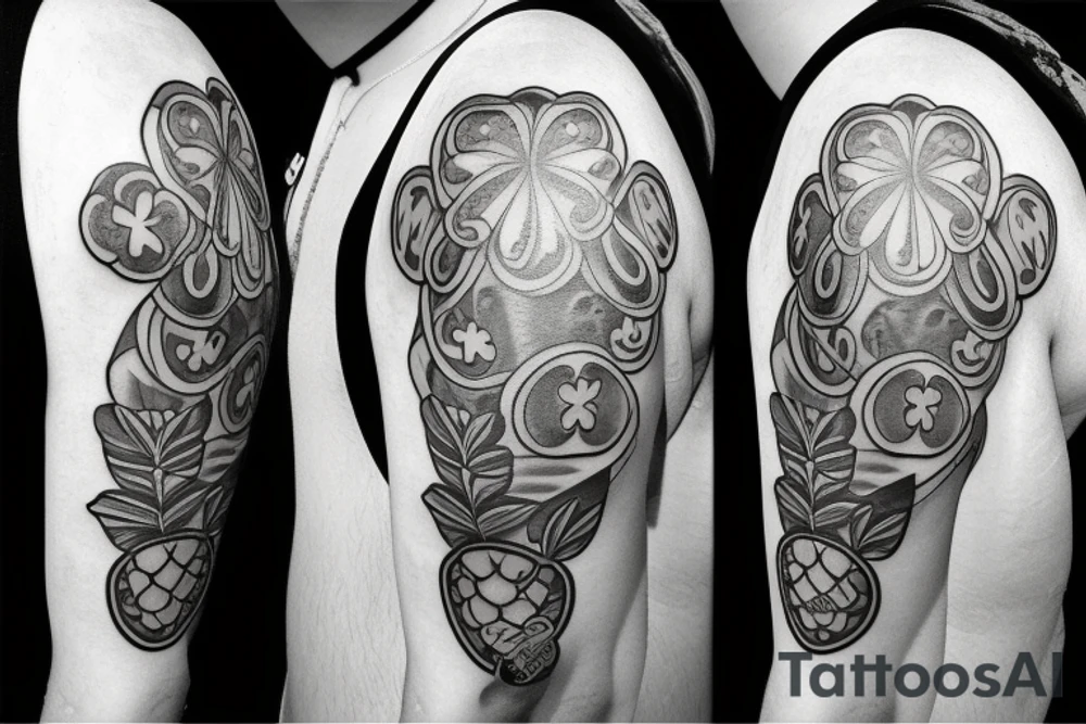 poker chip with four leaf clover at the centre tattoo idea poker chip with four leaf clover at the centre tattoo idea