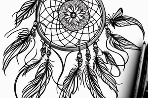 dream catcher with butterflies tattoo idea