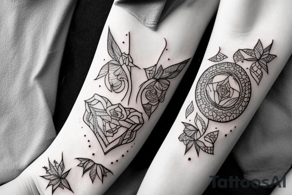 girl with moon tattoo idea