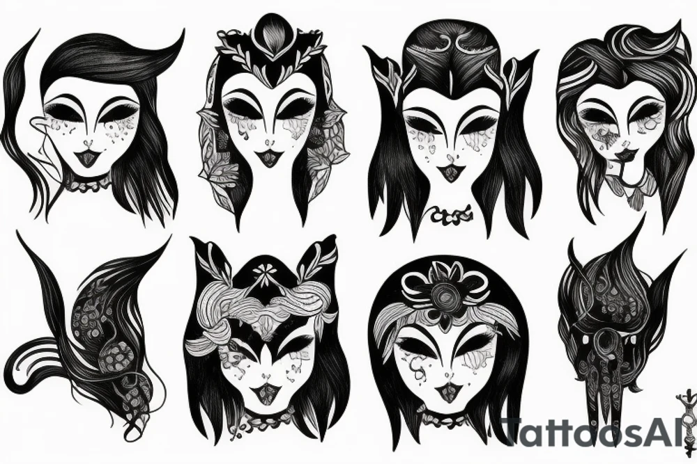 girl with moon tattoo idea