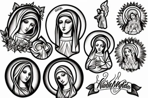 virgin mary tattoo idea