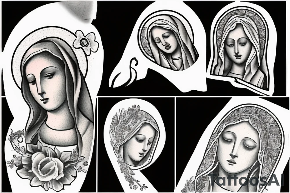 virgin mary tattoo idea