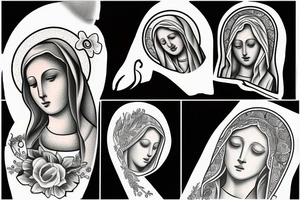 virgin mary tattoo idea
