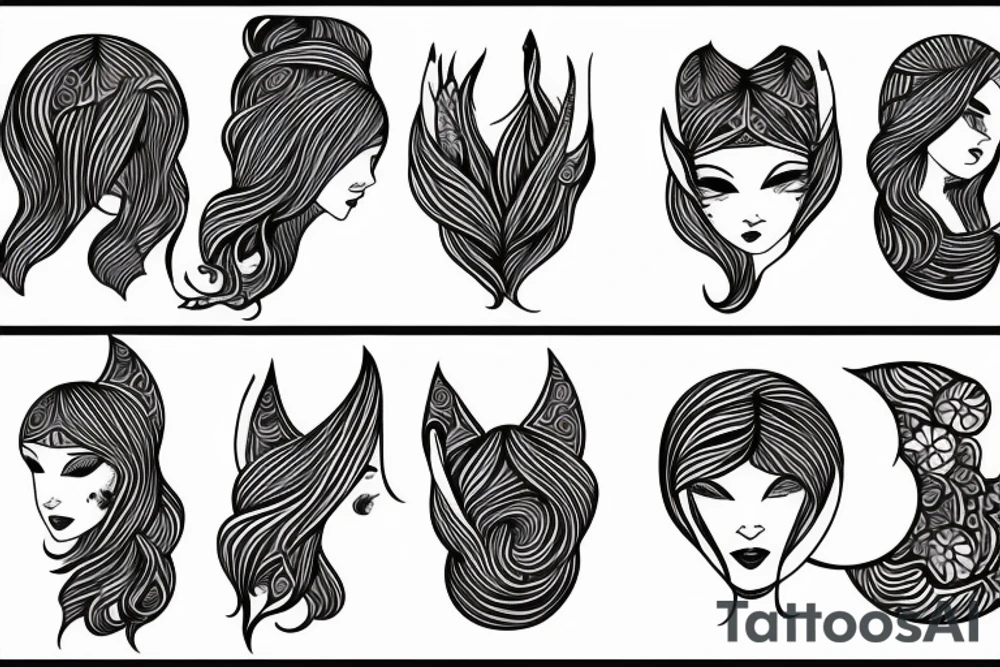girl with moon tattoo idea