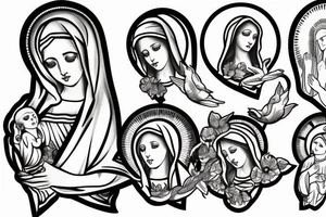 virgin mary tattoo idea